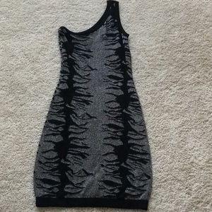 NIKIBIKI SEXY BLACK AND SILVER DRESS